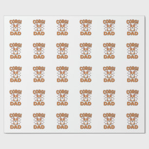 Papier Cadeau Corgi Papa Gravure Vintage T-shirt pour amateur de