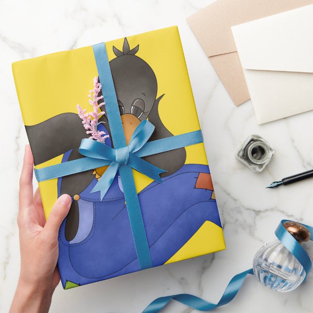 Papier Cadeau Corneille Dans Les Surfaces Enveloppant Du Papier (Créateur téléchargé)