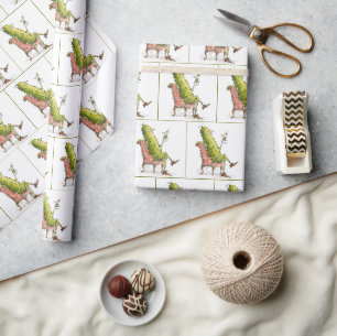 Papier Cadeau Cornichon dans un fauteuil avec un Martini
