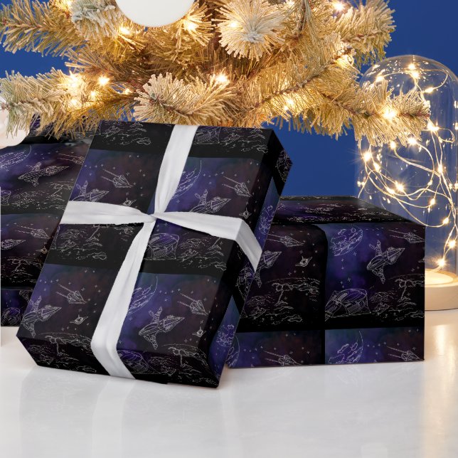 Papier Cadeau cosmos (Vacances)