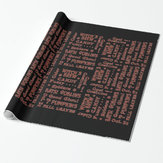 Papier Cadeau Costume de bonbons d'Halloween 31 oct. orange et n
