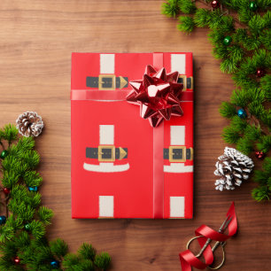 Papier Cadeau Costume de Noël de Père Noël rouge Fêtes de Noël