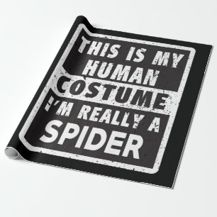 Papier Cadeau Costume d'Halloween Araignée drôle Costume d'araig