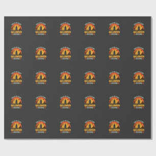 Papier Cadeau Costume Halloween effrayant Design Vintage Sunset_