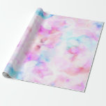 Papier Cadeau Coton Bonbons Couleurs d'aquarelle Glam fête d'ann<br><div class="desc">papier d'emballage personnalisé</div>