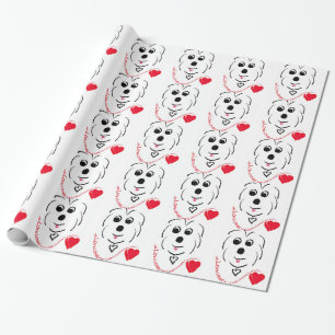 Papier Cadeau Coton de Tulear Love