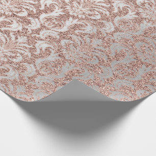 Papier Cadeau Cottage royal blanc d'or rose de parties