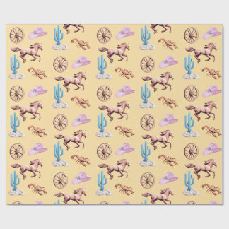 Papier Cadeau Cottoncandy Western Theme Cowgirl Party Art