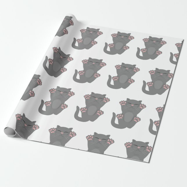 Papier Cadeau Couchage de chat (Déroulé)