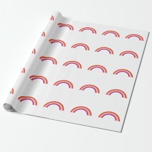 Papier Cadeau Coucher de soleil à arc-en-ciel lesbien