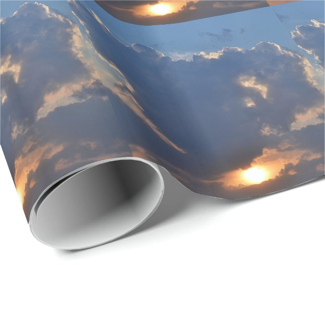 Papier Cadeau Coucher de soleil avec formation Teacup Cloud par  (Coin rond)