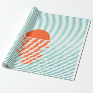 Papier Cadeau Coucher de soleil dans l'océan - arrière - plan ra