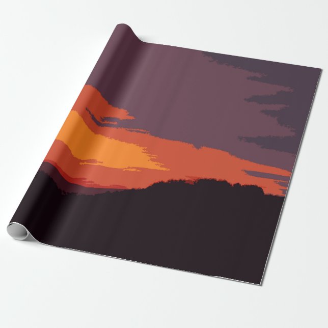 Papier Cadeau Coucher de soleil simplifié (Déroulé)