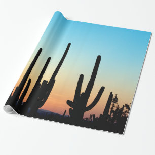 Papier Cadeau Coucher du soleil de Saguaro