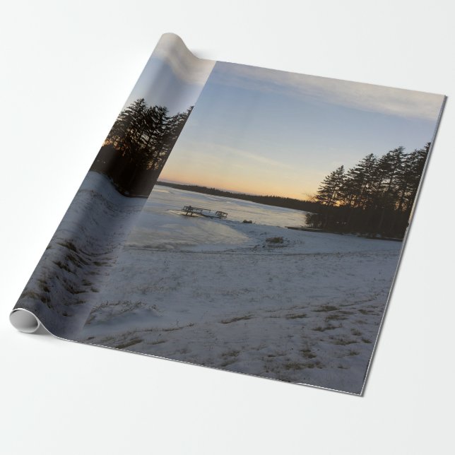 Papier Cadeau Coucher du soleil d'hiver (Déroulé)