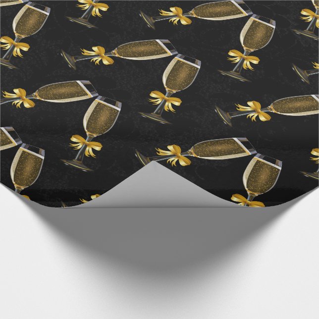 Papier Cadeau Couches de champagne clouant ensemble (Coin)