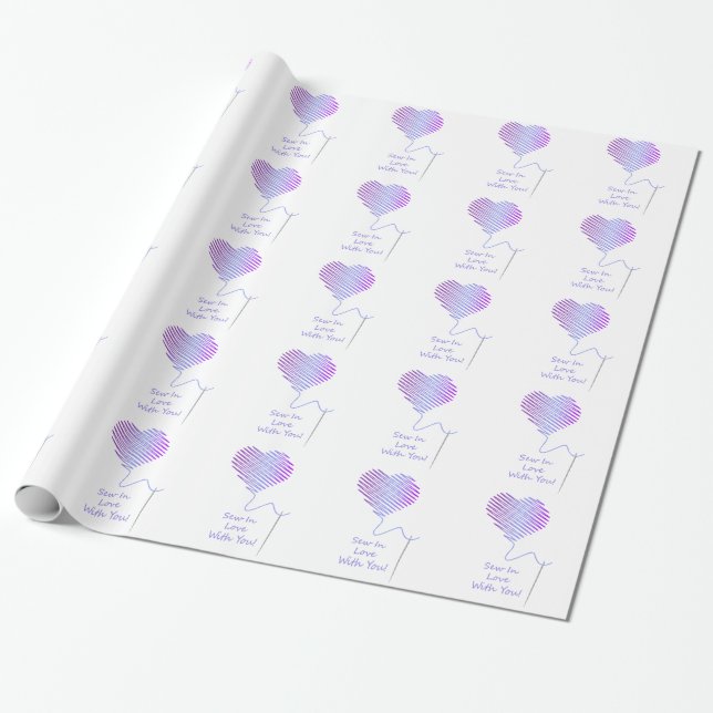 Papier Cadeau Coudre en amour avec toi (Déroulé)