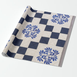 Papier Cadeau Couette bleue et blanche