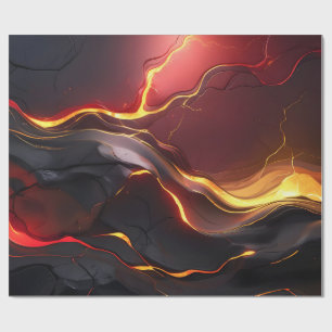 Papier Cadeau Coulée de lave volcanique