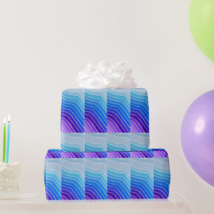 Papier cadeau couleur aquarelle bleu Ombre