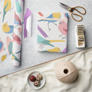 Papier Cadeau Couleur des oiseaux