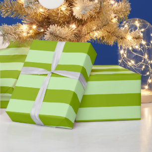 Papier Cadeau Couleur DIY 2” Préparation Rayure Vert Pomme, Vert