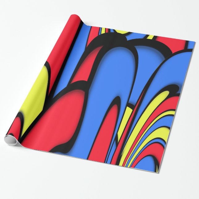 Papier Cadeau Couleur festive brillante (Déroulé)