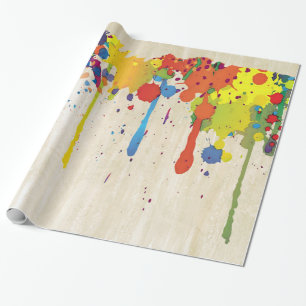 Papier Cadeau COULEUR FUNNY SPLASH II + votre backgr. & idées