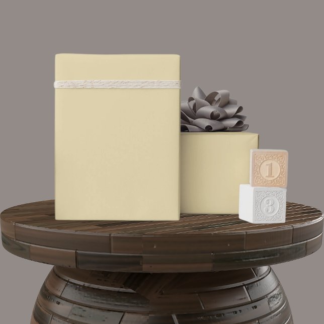 Papier Cadeau Couleur jaune citron souple et souple (Solid Soft Light Pastel Lemon Yellow Color Gift Wrapping Paper)