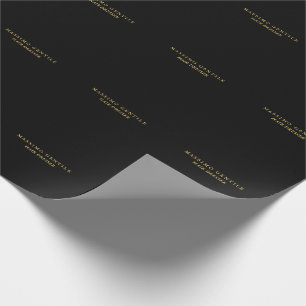 Papier Cadeau Couleur Or Noir Professionnel Tendance
