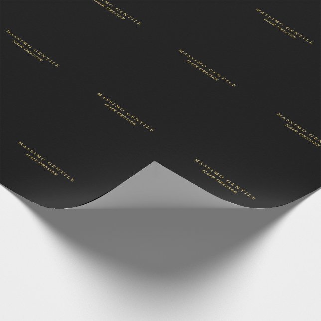 Papier Cadeau Couleur Or Noir Professionnel Tendance (Coin)