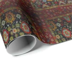 Papier Cadeau Couleur Oriental Revêtu de tapis 