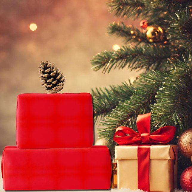 Papier Cadeau couleur rouge brillant (Créateur téléchargé)