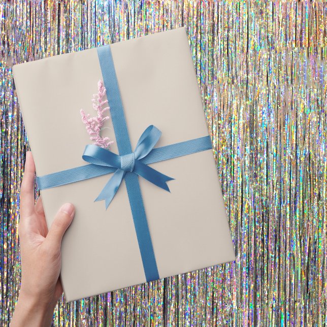 Papier Cadeau Couleur solide en lin naturel (Créateur téléchargé)