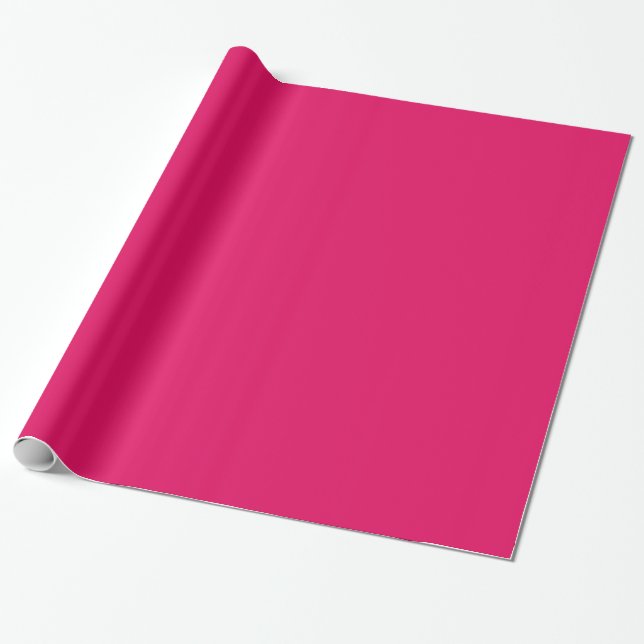 Papier Cadeau Couleur solide : framboise (Déroulé)