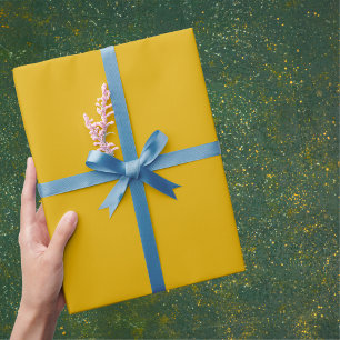 Papier Cadeau Couleur solide jaune moutarde