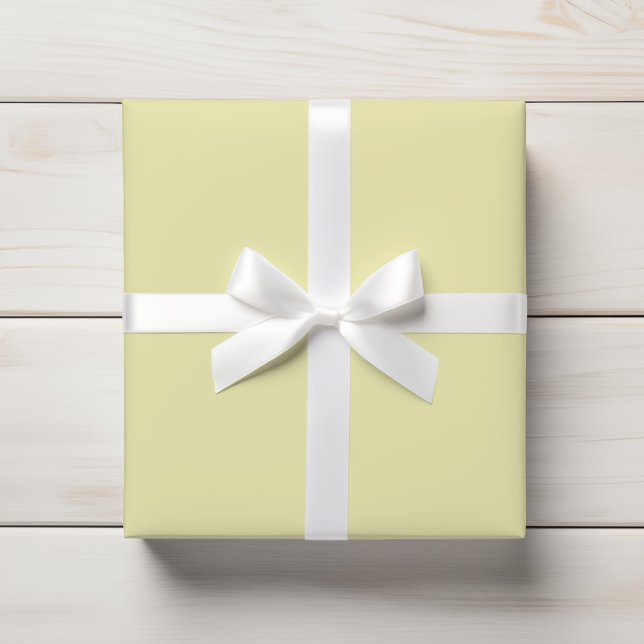 Papier Cadeau Couleur solide jaune pâle souple (Créateur téléchargé)