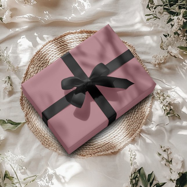 Papier Cadeau Couleur solide métal or rose | Classique | Élégant (Créateur téléchargé)