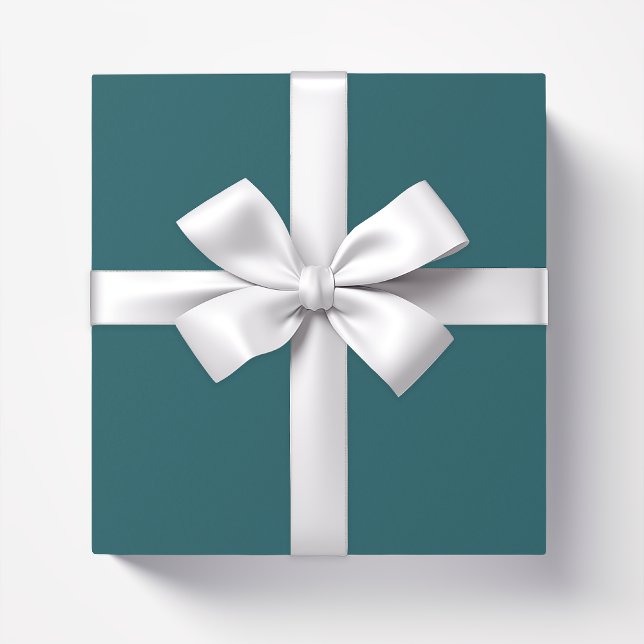 Papier Cadeau Couleur solide Océanique bleu Turquoise (Créateur téléchargé)