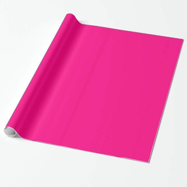 Papier Cadeau couleur solide rose (Déroulé)