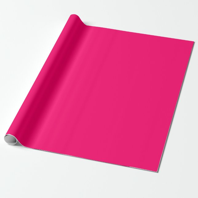 Papier Cadeau Couleur solide rose chaud (Déroulé)