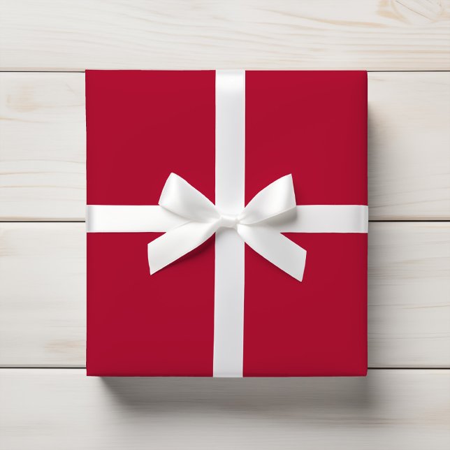 Papier Cadeau Couleur solide rouge rubis classique (Créateur téléchargé)