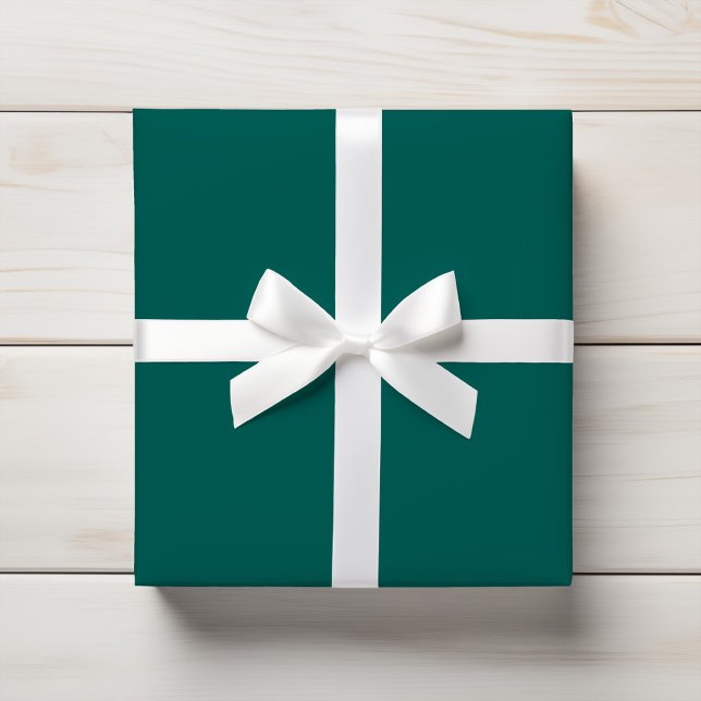 Papier Cadeau Couleur solide vert foncé riche (Créateur téléchargé)