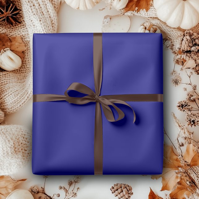 Papier Cadeau Couleur uni bleu marine | Classique | Élégant (Créateur téléchargé)