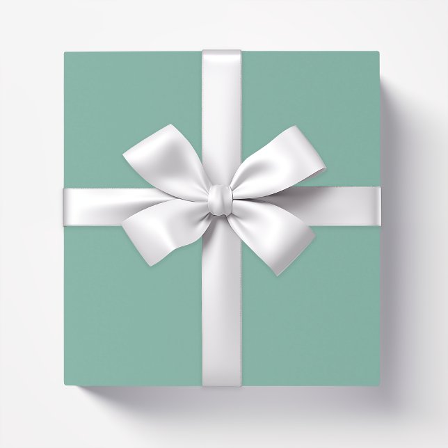 Papier Cadeau Couleur uni vert pastel Amazonite (Créateur téléchargé)
