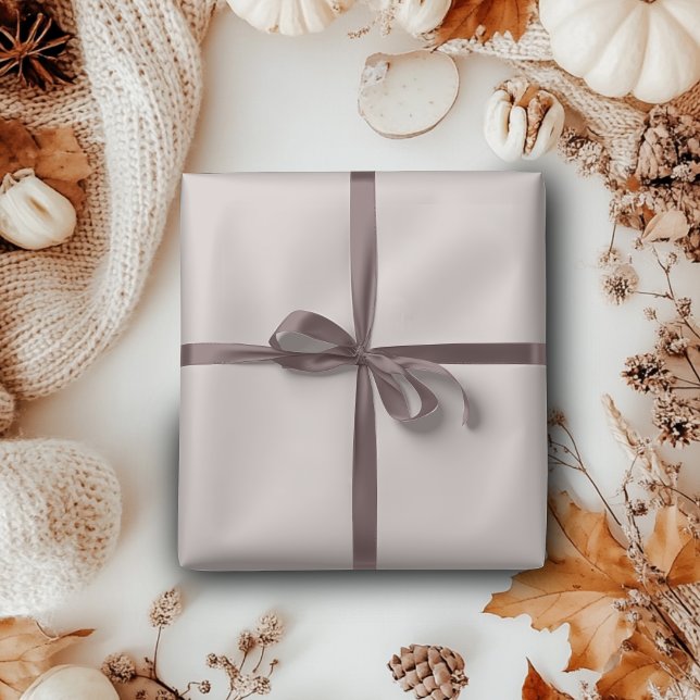 Papier Cadeau Couleur unie beige marron | Classique | Élégant (Créateur téléchargé)