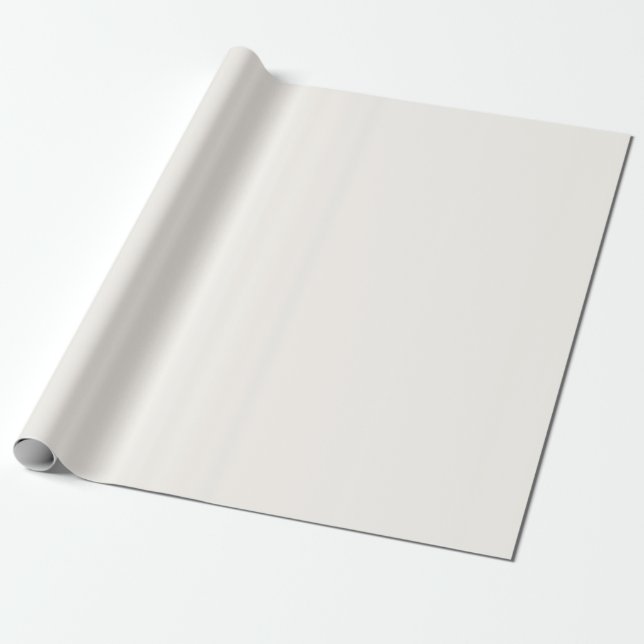 Papier Cadeau Couleur unie blanche florale crémeuse (Déroulé)