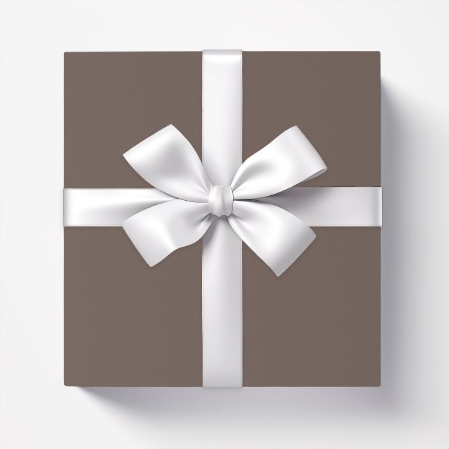 Papier Cadeau Couleur unie clair moyen taupe pastel brun (Créateur téléchargé)