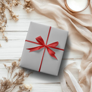 Papier Cadeau Couleur unie métallisée argentée Classique Élé