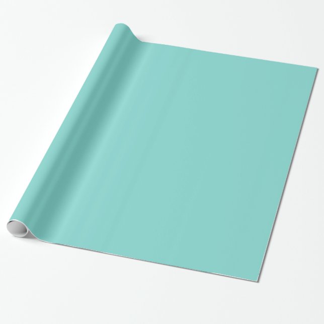 Papier Cadeau Couleur unie : turquoise aqua (Déroulé)
